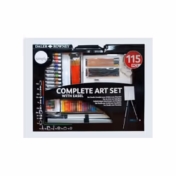 Daler Rowney Ensemble dart complet 115 pièces avec chevalet aquarelles Fine Art