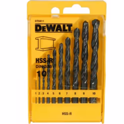Jeu de forets en métal DeWalt DT5911; 1-10 mm; 10 unités