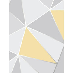 Papier peint géométrique jaune et gris - Fine Decor - Modèle fd41991 - 10.05m x 53cm - Finition mate