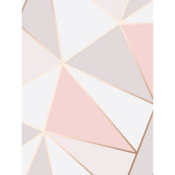 Papier peint géométrique rose or - Fine Decor fd41993