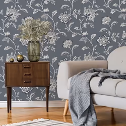 Papier peint - FINE DECOR - Juliette - Motif floral - 10 m x 53 cm - Lavable