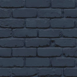 Papier peint brique peinte bleu marine Fine Decor FD43602