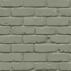 Papier peint brique peinte vert sauge Fine Decor FD43603