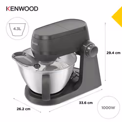 Kenwood KHC30.070GY robot de cuisine 1000 W 4,3 L Acier inoxydable, Gris - Vue supplémentaire 4