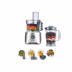 Kenwood FDP302SI, 2,1 L, Argent, Rotatif, 1,2 L, Plastique, Acier inoxydable