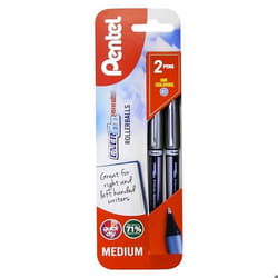 Pentel Energel BL27 Stylo roller à encre gel liquide - Pointe métal 07 mm - Encre bleue - Blister de 2