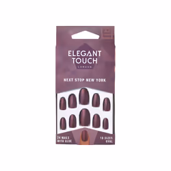 Elegant Touch NEXT STOP NEW YORK, Ongles des mains, Violet, Monochromatique, 24 pièce(s), Ampoule