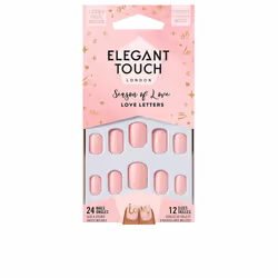 Luxe Looks nails with glue squoval limited ed #love letters