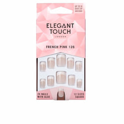French pink nails with glue square #126-S