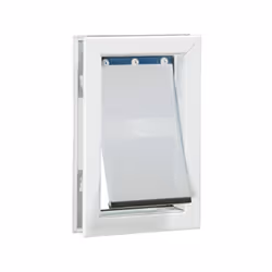 Porte Staywell® dotée d'un cadre robuste en aluminium - Porte 2 voies : ouverte ou fermée, permettant a l'animal d'aller et v ...