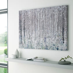 Graham&brown - Toile imprimée Forêt Aquarelle 100 x 70cm Gris