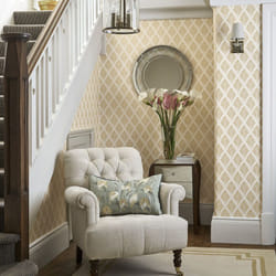 Laura Ashley - Papier peint intissé Florin Gold 1005 x 52cm Or