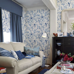 Papier peint intissé Laura Ashley Summer Palace Royal 1005 x 52cm Bleu