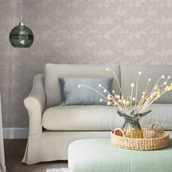 Laura Ashley - Papier peint intissé Burnham Dove 1005 x 52cm Gris