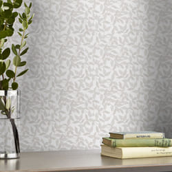 Laura Ashley - Papier peint intissé Erwood Dove 1005 x 52cm Gris