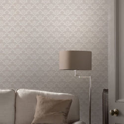 Laura Ashley - Papier peint intissé Coralie Dove 1005 x 52cm Beige
