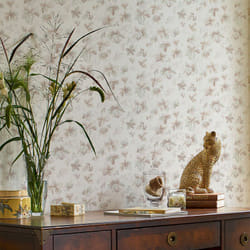 Laura Ashley - Papier peint intissé Autumn Leaves Natural 1005 x 52cm Beige