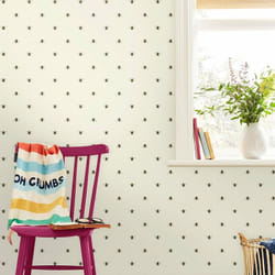 Joules - Papier peint intissé Botanical Bee 1005 x 52cm Crème
