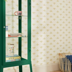 Joules - Papier peint intissé Block Print Bee 1005 x 52cm Jaune