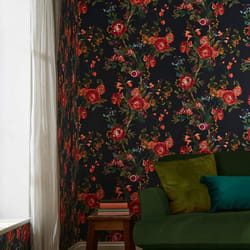 Joules - Papier peint intissé forest Chinoiserie 1005 x 52cm Bleu