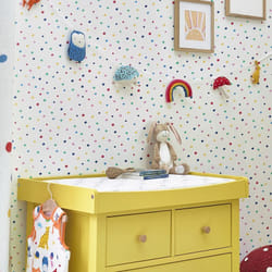 Joules - Papier peint intissé Lynx Multi Spot Rainbow 1005 x 52cm Multicolore