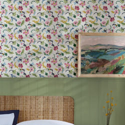 Joules - Papier peint intissé Cambridge Painted floral 1005 x 52cm Multicolore