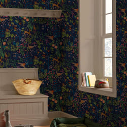 Joules - Papier peint intissé Enchanted Woodland 1005 x 52cm Bleu