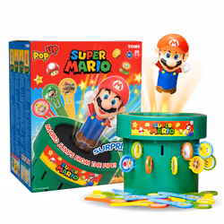 Tomy Pop Up Mario, Jeu de société, Motricité fine (dextérité), 4 an(s), Jeu familial