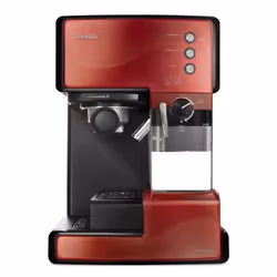Breville PrimaLATTE, Machine à café 2-en-1, 1,5 L, Dosette de café, Café moulu, Noir, Rouge