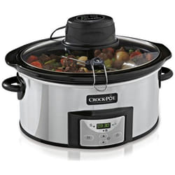 Crock-Pot SCCPVC600AS-P mijoteuse Noir, Acier inoxydable