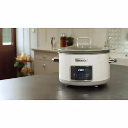 Crock-Pot CSC026 mijoteuse 5 L Argent, Blanc