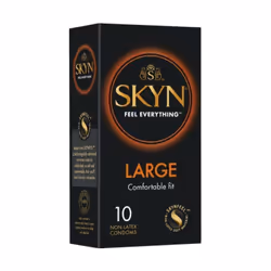 Manix SKYN Large, Préservatif masculin, Lisse, Transparent, Polyisoprène, Large, 56 mm