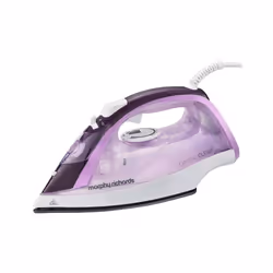 Morphy Richards 300301, Fer à vapeur, Semelle en céramique, 2,5 m, 115 g/min, Violet, Blanc, 40 g/min
