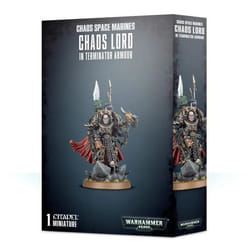 Figurine Warhammer 40k - Space Marine du Chaos Lord en armure Terminator - GAMES WORKSHOP - Rouge