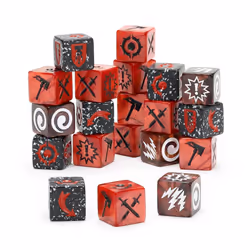 Games Workshop Warhammer Underworlds: Direchasm Grand Alliance Chaos Dice Pack, Jeu de dés, Noir, Rouge, Blanc, 20 pièce(s)
