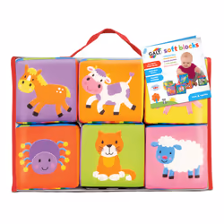 Galt Toys 6 cubos blanditos, 0,5 an(s), Tissu, mousse, Multicolore