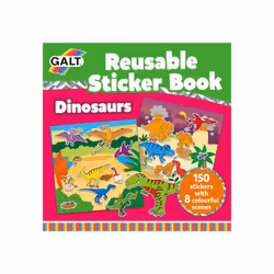 Trendenz Reusable Sticker Book Dinosaurs, Garçon/Fille, Autocollants inclus, Livre/album de coloriage