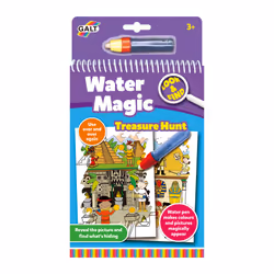 Galt Toys Water Magic - Look And Find Treasure Hunt, 6 pages, Garçon/Fille, Marqueur inclus, Kit d'images à colorier