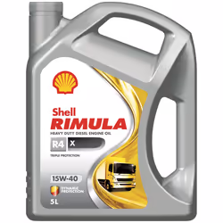 huile moteur SHELL Rimula R4 X 15W40, 5L