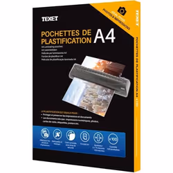100 Feuilles de plastification A4 150 microns