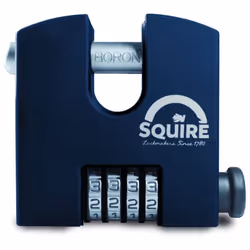 Cadenas monobloc à combinaison 4 molettes SQUIRE SHCB65 Cadenas de sécurité à code, 4 chiffres programmables Le cadenas monob ...