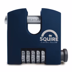 Cadenas monobloc à combinaison 5 chiffres SQUIRE SHCB75 Le cadenas SQUIRE SHCB75 est un cadenas monobloc à combinaison 5 mole ...