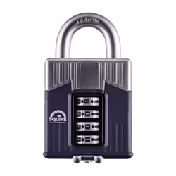Cadenas de sécurité à combinaison 4 chiffres SQUIRE Warrior 55 Cadenas 55 mm à combinaison, 4 molettes programmables, fabriqu ...