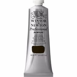 Winsor & Newton Professional Acrylic, 60 ml, Noir, Ivoire, Tube