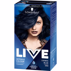 Schwarzkopf Live Color 090, Bleu, Cosmic Blue, Femmes, Tous types de cheveux, Maintien de la couleur, Longue durée, Radiant,  ...