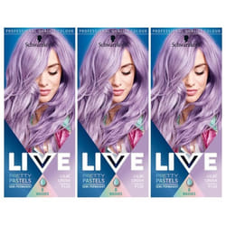 3x Schwarzkopf Live Ultra Brights Semi-Permanent Hair Dye P120 Lilac Crush