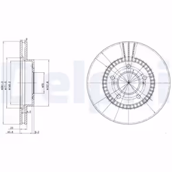 Disque de frein DELPHI BG3061 avant, ventilé, 2 pièce