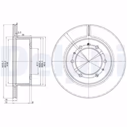 Disque de frein DELPHI BG3117 arrière, ventilé, 2 pièce - Vue supplémentaire 2