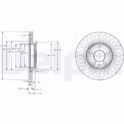 Disque de frein DELPHI BG3222 avant, ventilé, 2 pièce - Vue supplémentaire 4