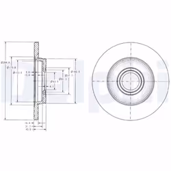 Disque de frein DELPHI BG3416 arrière, plein, 2 pièce - Vue supplémentaire 7